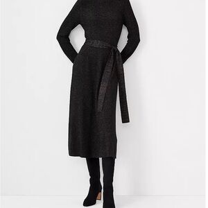 Long-Sleeve shimmer sweater dress